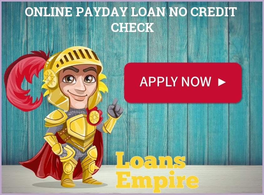 Online Payday Loan No Credit Check